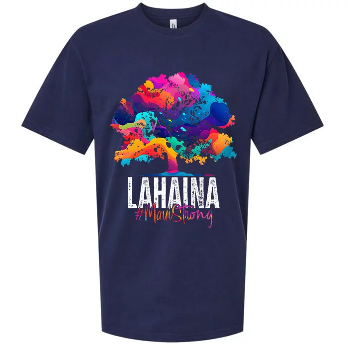 Lahaina Strong Maui Hawaii Old Banyan Tree Sueded Cloud Jersey T-Shirt