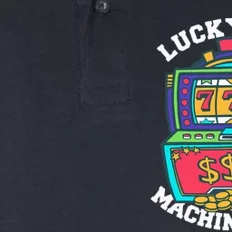 Lucky Slot Machine Tee Casino Las Vegas Gambling Softstyle Adult Sport Polo