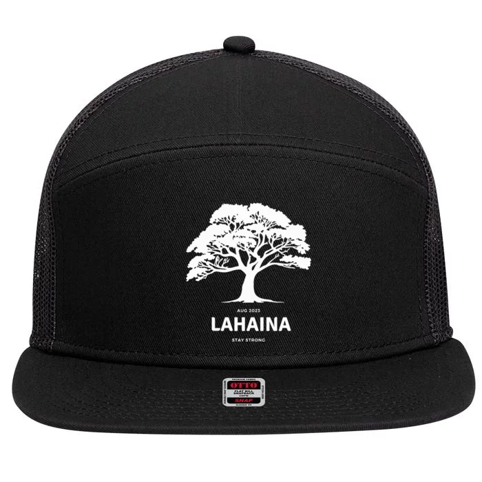 Lahaina Support Maui Strong Hawaii 7 Panel Mesh Trucker Snapback Hat