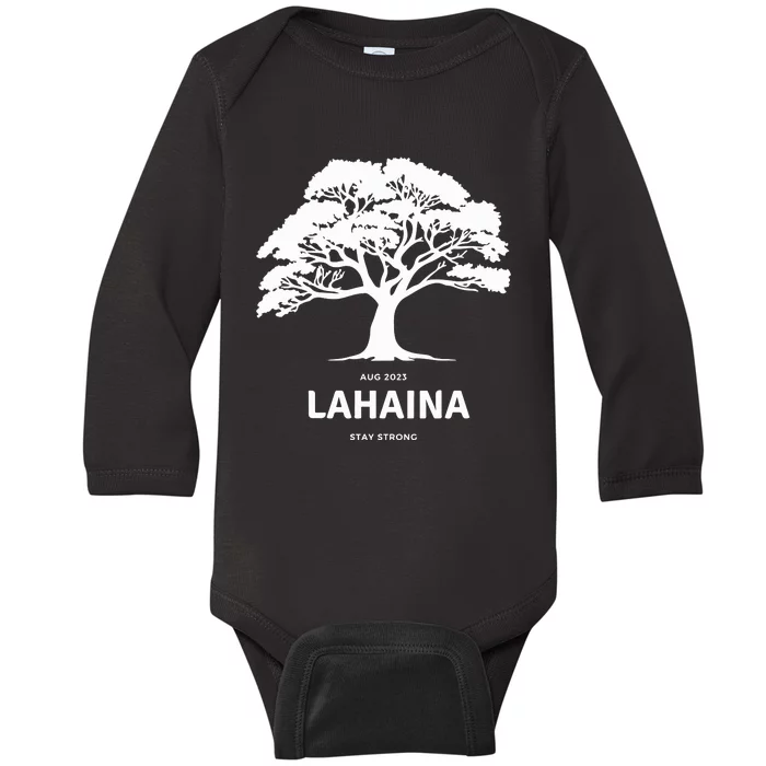 Lahaina Support Maui Strong Hawaii Baby Long Sleeve Bodysuit