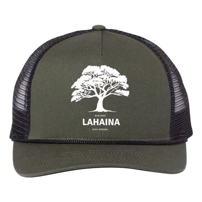 Lahaina Support Maui Strong Hawaii Retro Rope Trucker Hat Cap