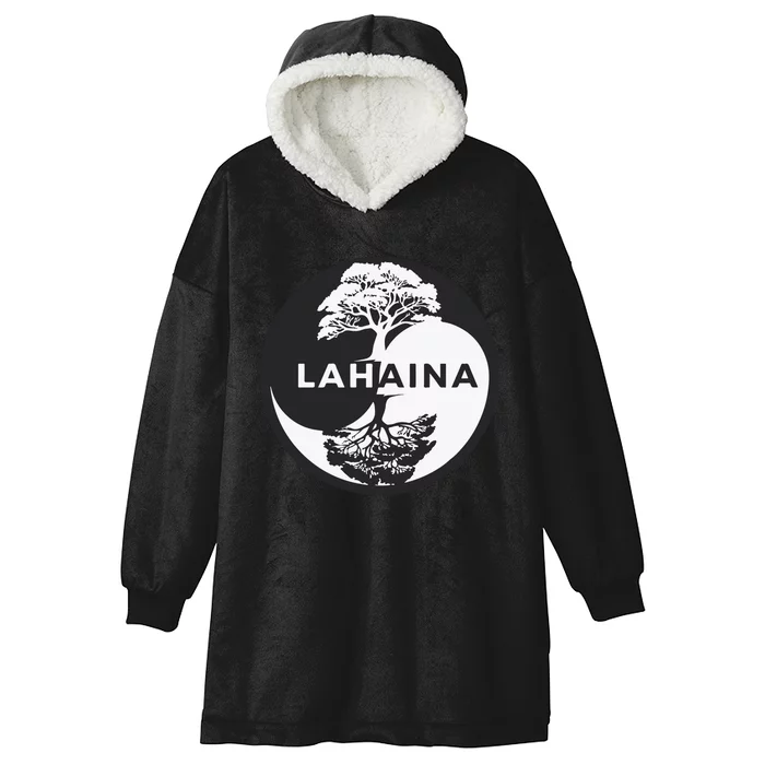 Lahaina Support Maui Strong Lahaina Banyan Tree In A Yin Yang Hooded Wearable Blanket