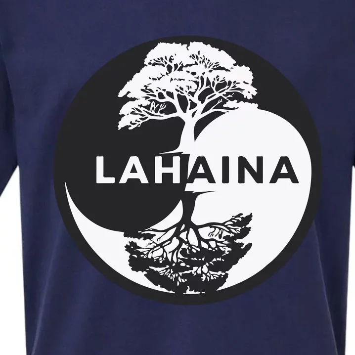 Lahaina Support Maui Strong Lahaina Banyan Tree In A Yin Yang Sueded Cloud Jersey T-Shirt