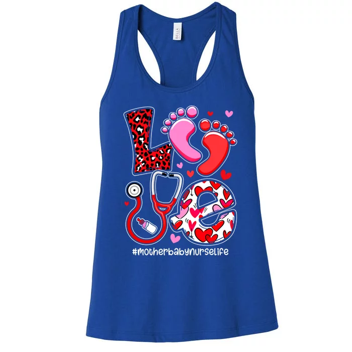 Love Stethoscope Mothers Day Nurse Life Mommy Cool Gift Women's Racerback Tank