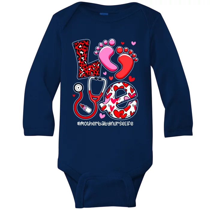 Love Stethoscope Mothers Day Nurse Life Mommy Cool Gift Baby Long Sleeve Bodysuit