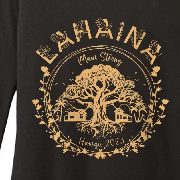 Lahaina Strong Maui Hawaii Old Banyan Tree Saving Squad Girl Womens CVC Long Sleeve Shirt