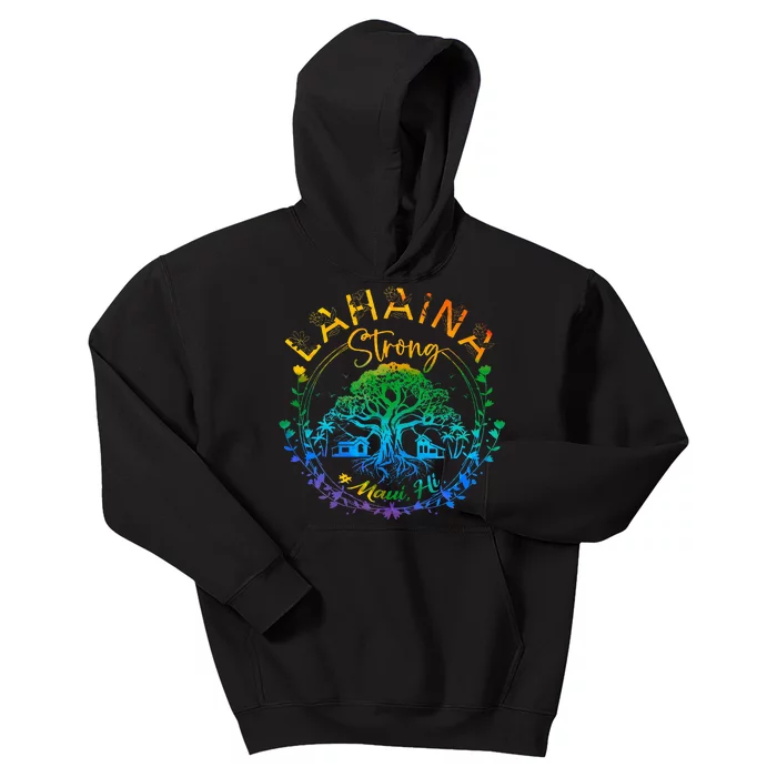 Lahaina Strong Maui Hawaii Old Banyan Tree Saved Majestic Kids Hoodie