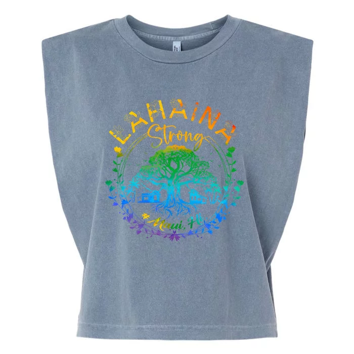 Lahaina Strong Maui Hawaii Old Banyan Tree Saved Majestic Garment-Dyed Women's Muscle Tee