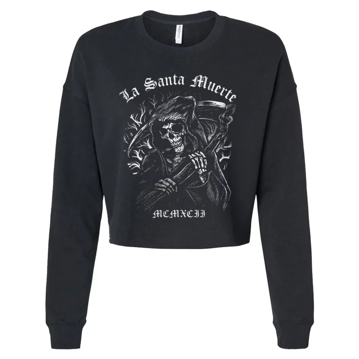 La Santa Muerte Cropped Pullover Crew