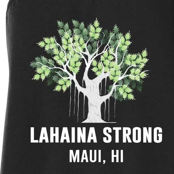 Lahaina Strong Maui Hawaii Old Banyan Tree Women's Racerback Tank