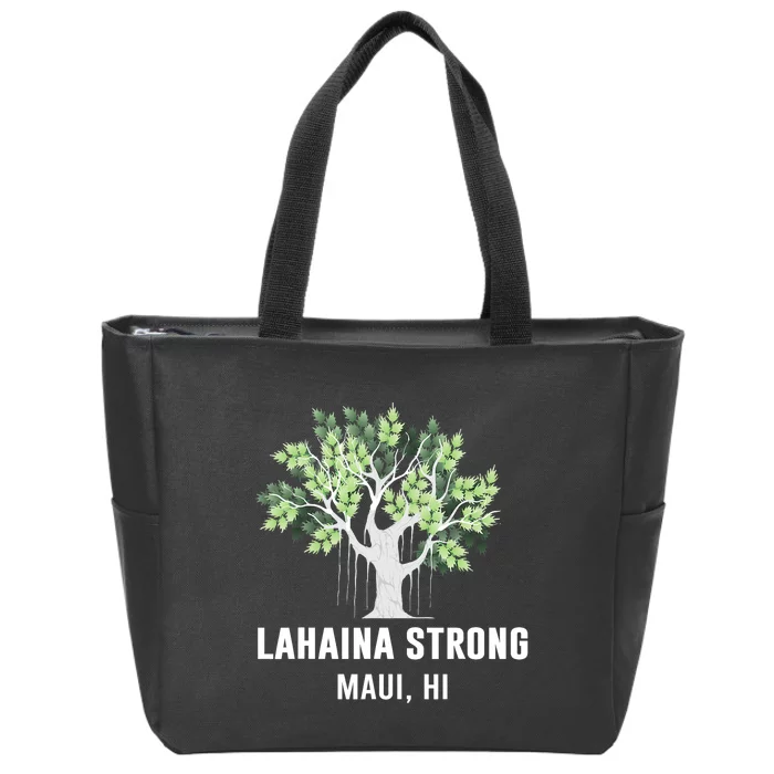 Lahaina Strong Maui Hawaii Old Banyan Tree Zip Tote Bag