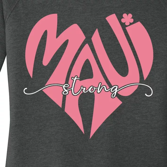 Love Support Maui Strong Women's Perfect Tri Tunic Long Sleeve Shirt