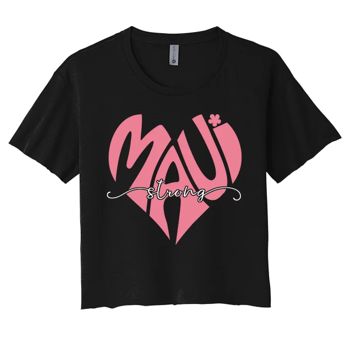 Love Support Maui Strong Women's Crop Top Tee