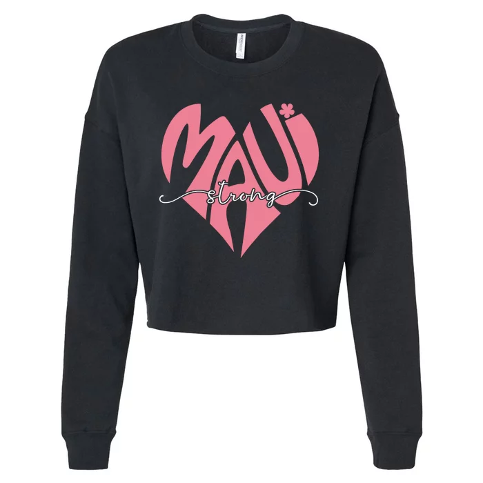 Love Support Maui Strong Cropped Pullover Crew