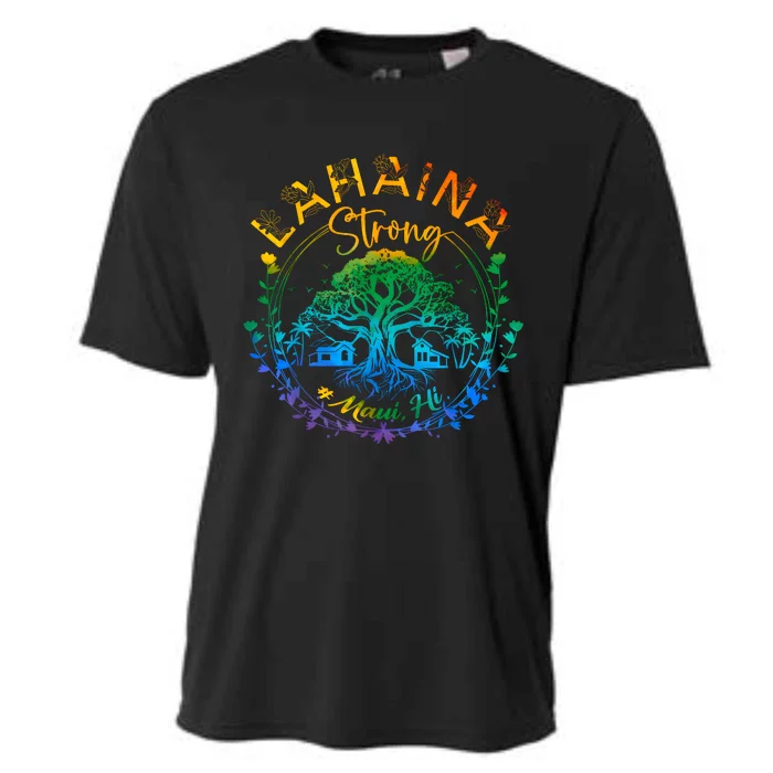 Lahaina Strong Maui Hawaii Old Banyan Tree Saved Majestic Cooling Performance Crew T-Shirt