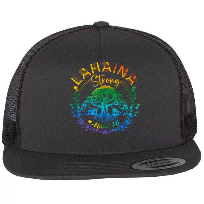 Lahaina Strong Maui Hawaii Old Banyan Tree Saved Majestic Flat Bill Trucker Hat