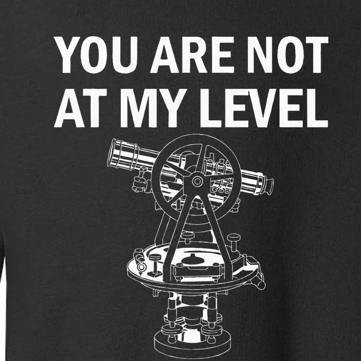 Land Surveyor Not At My Level Surveyor Toddler Sweatshirt