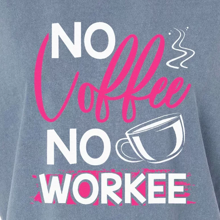 Longshanks S No Coffee No Workee Garment-Dyed Women's Muscle Tee