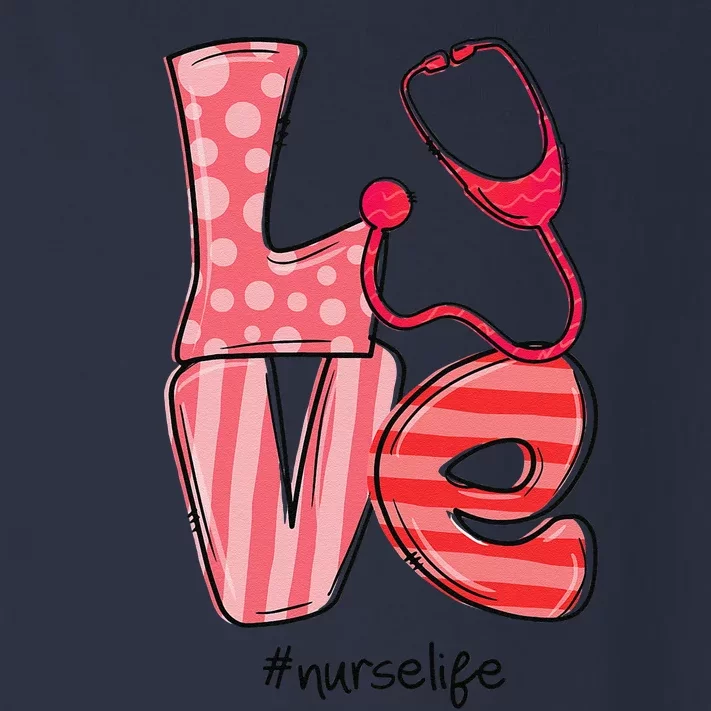 LOVE Stethoscope Nurse Life Cute Valentine's Day Gifts Toddler Long Sleeve Shirt