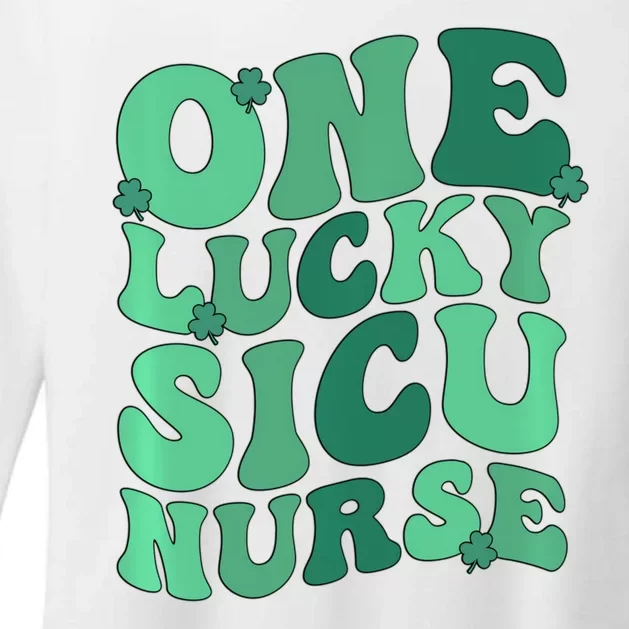 Lucky Sicu Nurse St Patrick's Day Surgical Icu Nursing Gift Womens CVC Long Sleeve Shirt