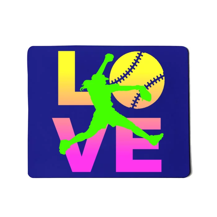 Love Softball N Great Gift Mousepad