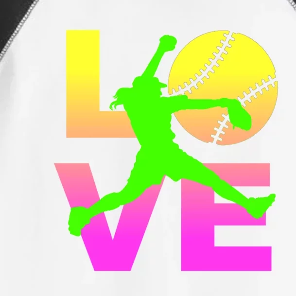 Love Softball N Great Gift Toddler Fine Jersey T-Shirt