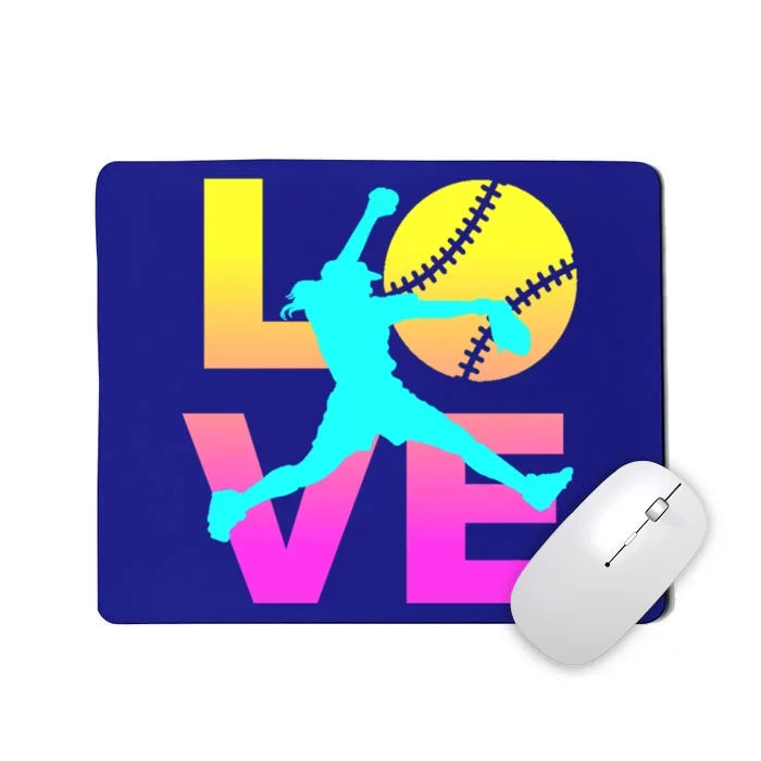 Love Softball N Gift Mousepad