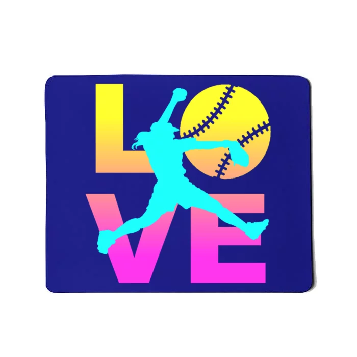 Love Softball N Gift Mousepad