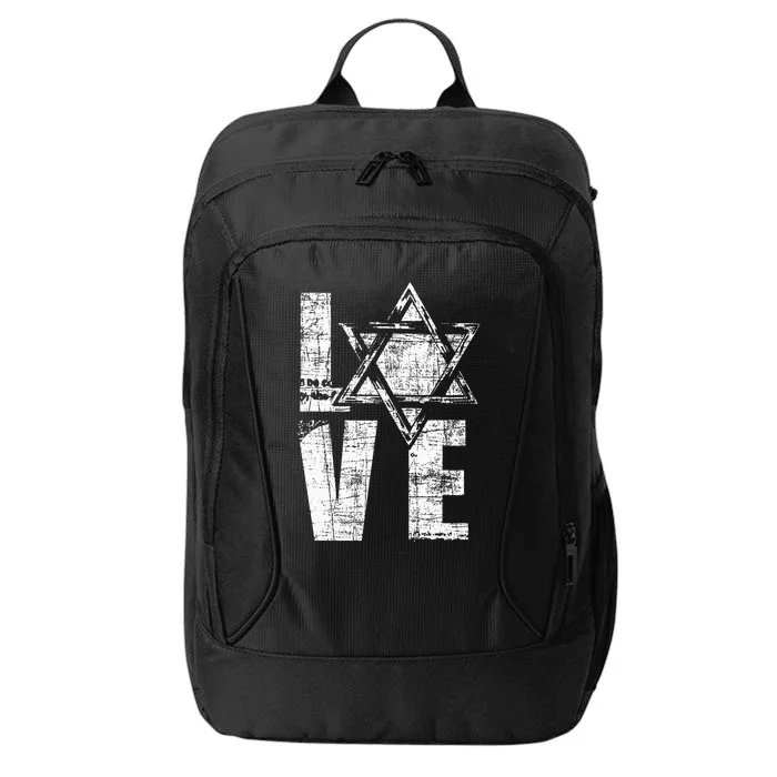 Love  Star Of David Jewish Judaism Israelites City Backpack