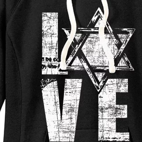 Love  Star Of David Jewish Judaism Israelites Women's Fleece Hoodie