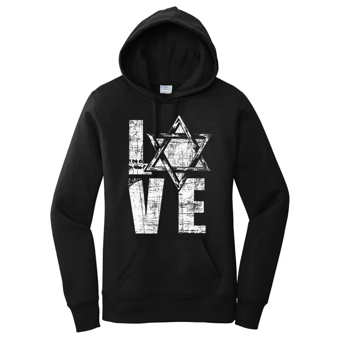 Love  Star Of David Jewish Judaism Israelites Women's Pullover Hoodie