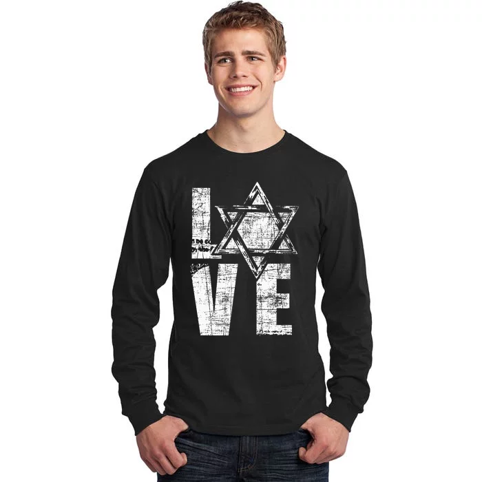 Love  Star Of David Jewish Judaism Israelites Tall Long Sleeve T-Shirt