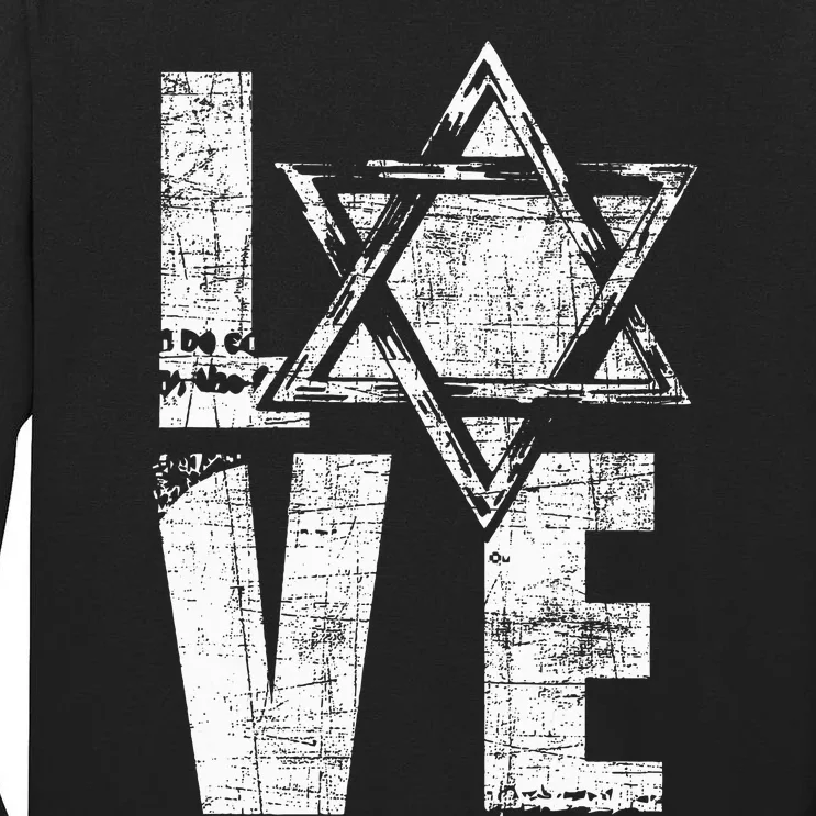 Love  Star Of David Jewish Judaism Israelites Tall Long Sleeve T-Shirt