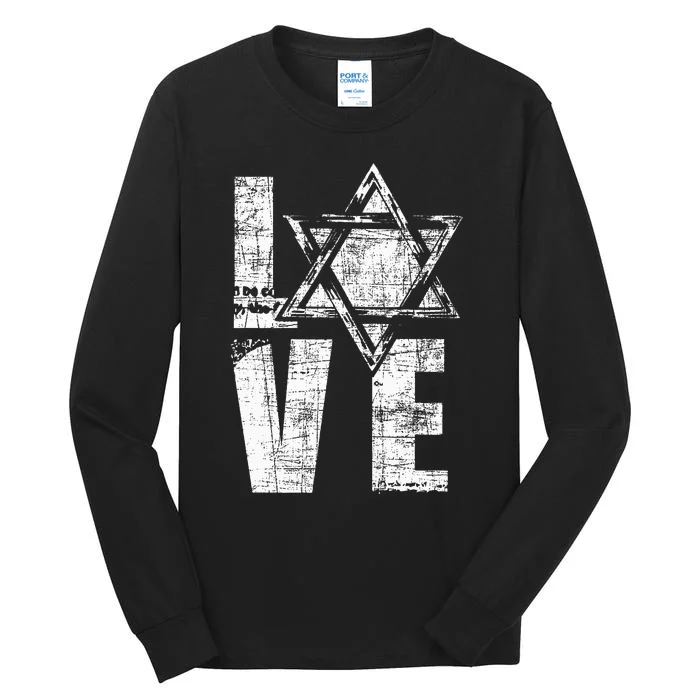 Love  Star Of David Jewish Judaism Israelites Tall Long Sleeve T-Shirt