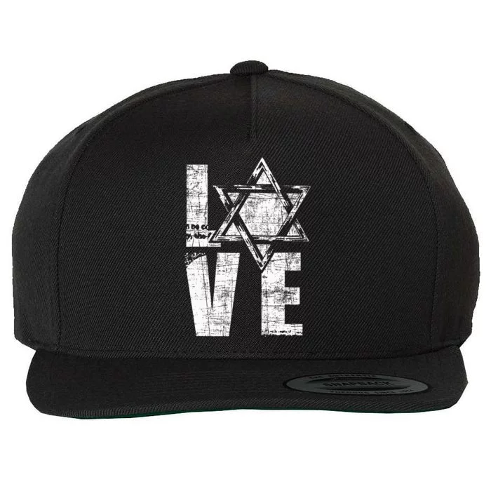 Love  Star Of David Jewish Judaism Israelites Wool Snapback Cap