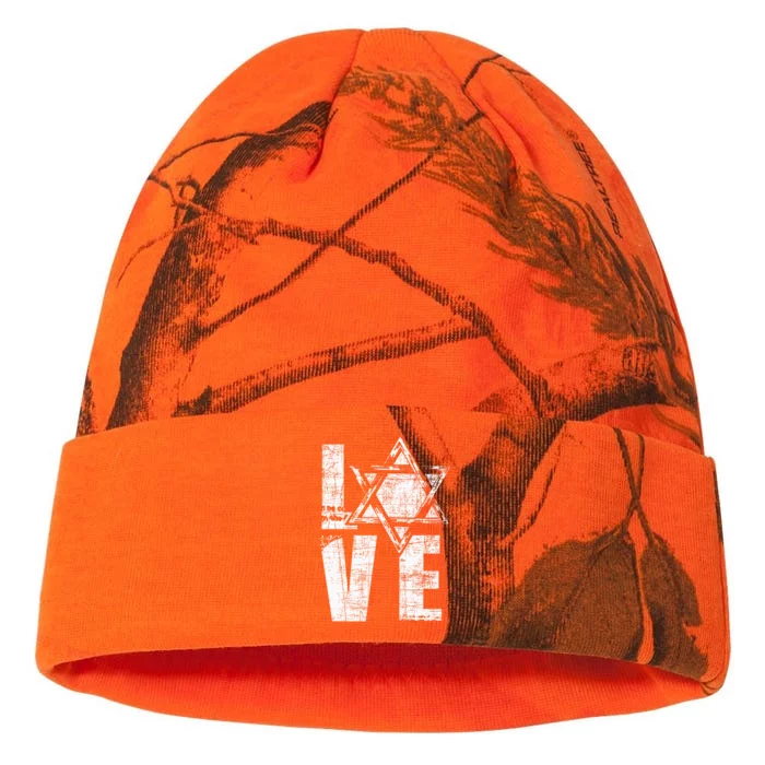 Love  Star Of David Jewish Judaism Israelites Kati - 12in Camo Beanie