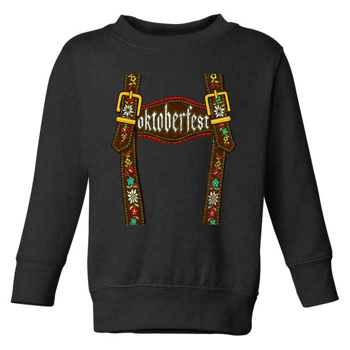 Lederhosen Suspenders Oktoberfest Bavarian Munich Beer Toddler Sweatshirt