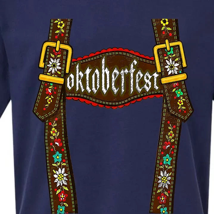 Lederhosen Suspenders Oktoberfest Bavarian Munich Beer Sueded Cloud Jersey T-Shirt