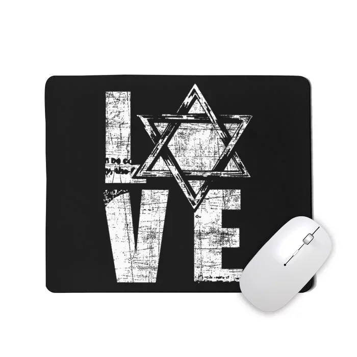 Love  Star Of David Jewish Judaism Israelites Hashana Mousepad