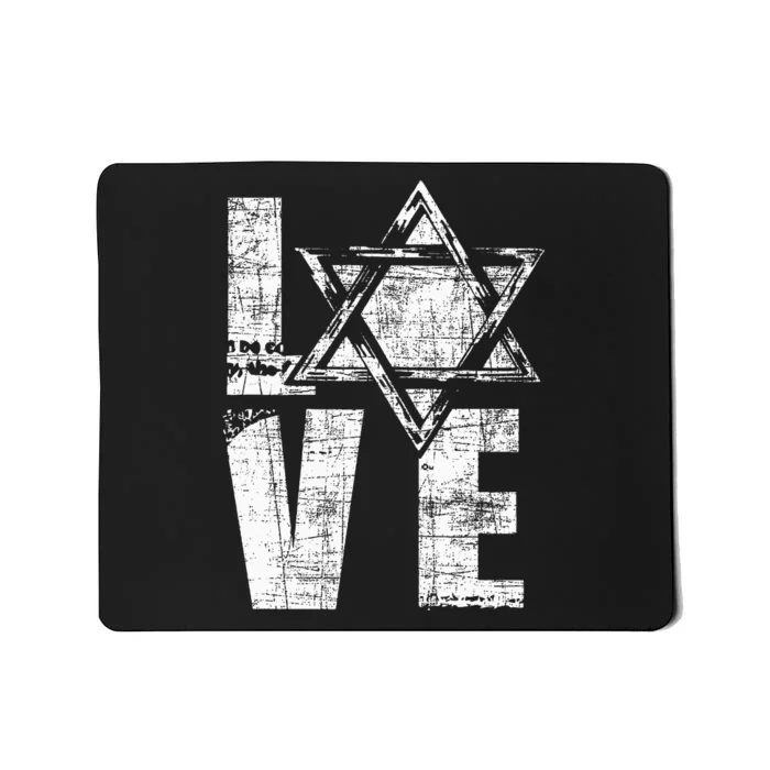 Love  Star Of David Jewish Judaism Israelites Hashana Mousepad