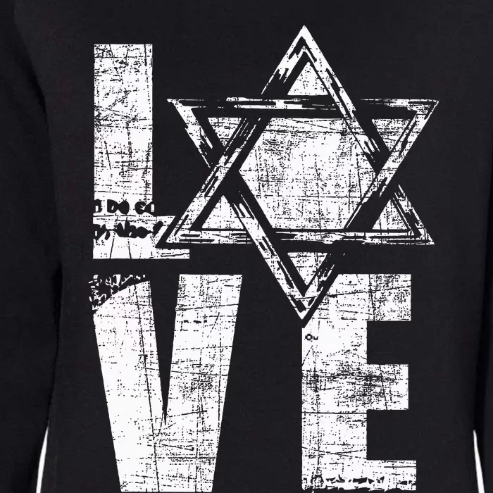 Love  Star Of David Jewish Judaism Israelites Hashana Womens California Wash Sweatshirt