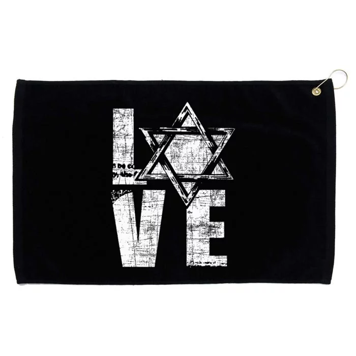 Love  Star Of David Jewish Judaism Israelites Hashana Grommeted Golf Towel