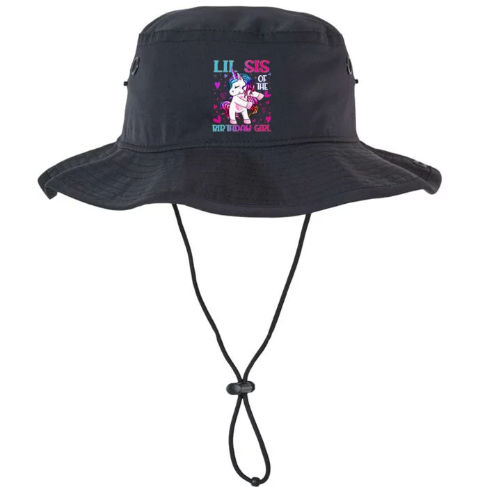 Lil Sis of the Birthday Flossing Unicorn Little Sister Legacy Cool Fit Booney Bucket Hat