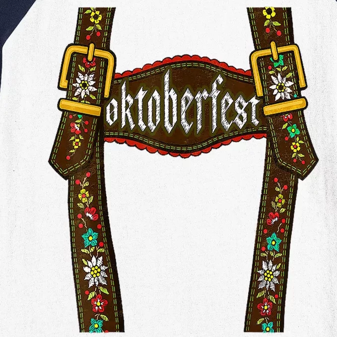 Lederhosen Suspenders Oktoberfest Bavarian Munich Baseball Sleeve Shirt