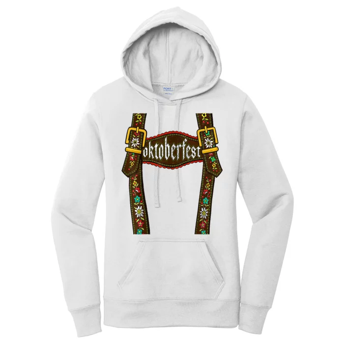 Lederhosen Suspenders Oktoberfest Bavarian Munich Women's Pullover Hoodie