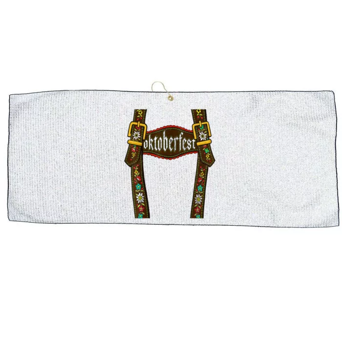 Lederhosen Suspenders Oktoberfest Bavarian Munich Large Microfiber Waffle Golf Towel