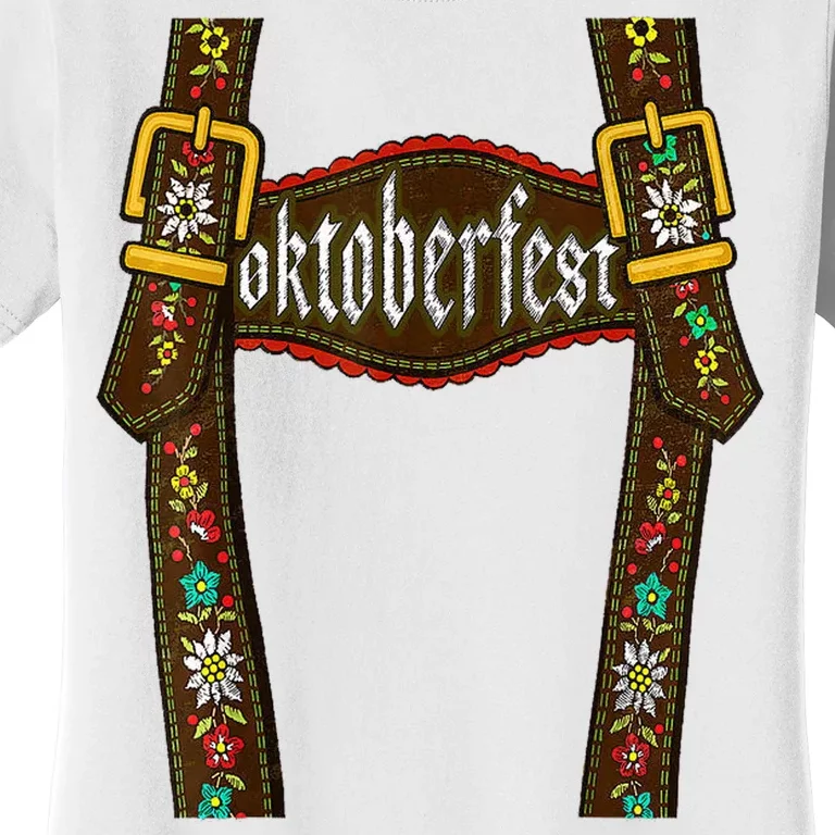 Lederhosen Suspenders Oktoberfest Bavarian Munich Women's T-Shirt