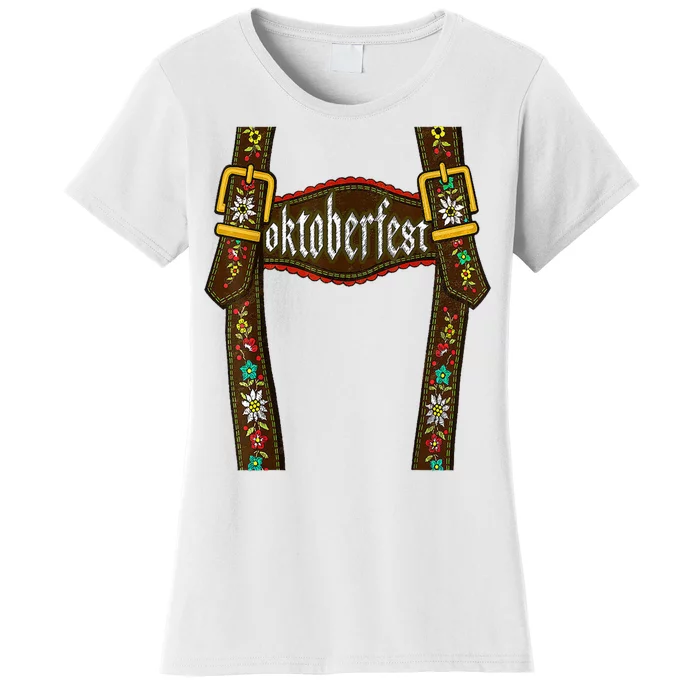 Lederhosen Suspenders Oktoberfest Bavarian Munich Women's T-Shirt