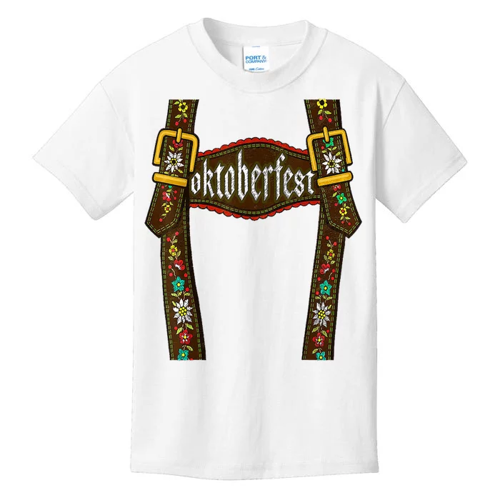 Lederhosen Suspenders Oktoberfest Bavarian Munich Kids T-Shirt