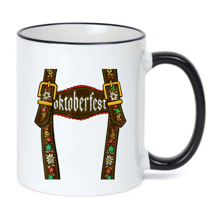 Lederhosen Suspenders Oktoberfest Bavarian Munich Beer Black Color Changing Mug